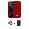 MARSİLYAN™- iPhone 11 Kılıf Vadi Çizgi Prime - Siyah 3D Antistatik Hayalet Cam Ekran Koruyucu + Raze Metal Kamera Lens - MR
