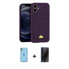 MARSİLYAN™- iPhone 11 Kılıf Vadi Çizgi Prime - Siyah 3D Antistatik Hayalet Cam Ekran Koruyucu + Neon Fosforlu Kamera Lens - YL