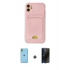 MARSİLYAN™- iPhone 11 Kılıf Vadi Çizgi Prime - Siyah 3D Antistatik Hayalet Cam Ekran Koruyucu + Neon Fosforlu Kamera Lens - YL