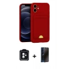 MARSİLYAN™- iPhone 11 Kılıf Vadi Çizgi Prime - Siyah 3D Antistatik Hayalet Cam Ekran Koruyucu + PVD Metal Kamera Lens - YL