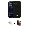 MARSİLYAN™- iPhone 11 Kılıf Vadi Çizgi Prime - Siyah 3D Antistatik Mat Seramik Nano Ekran Koruyucu + Pers Alüminyum Kamera Lens - GD