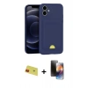 MARSİLYAN™- iPhone 11 Kılıf Vadi Çizgi Prime - Siyah 3D Antistatik Mat Seramik Nano Ekran Koruyucu + Rainbow Kamera Lens Koruma Cam - KI
