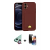 MARSİLYAN™- iPhone 11 Kılıf Vadi Çizgi Prime - Siyah 3D Antistatik Mat Seramik Nano Ekran Koruyucu + Raze Metal Kamera Lens - KI