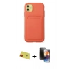MARSİLYAN™- iPhone 11 Kılıf Vadi Çizgi Prime - Siyah 3D Antistatik Mat Seramik Nano Ekran Koruyucu + Rainbow Kamera Lens Koruma Cam - KI