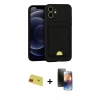 MARSİLYAN™- iPhone 11 Kılıf Vadi Çizgi Prime - Siyah 3D Antistatik Mat Seramik Nano Ekran Koruyucu + Rainbow Kamera Lens Koruma Cam - KI