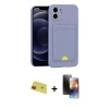 MARSİLYAN™- iPhone 11 Kılıf Vadi Çizgi Prime - Siyah 3D Antistatik Mat Seramik Nano Ekran Koruyucu + Rainbow Kamera Lens Koruma Cam - KI