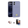 MARSİLYAN™- iPhone 11 Kılıf Vadi Çizgi Prime - Siyah 3D Antistatik Mat Seramik Nano Ekran Koruyucu + Pers Alüminyum Kamera Lens - KI