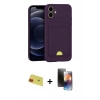 MARSİLYAN™- iPhone 11 Kılıf Vadi Çizgi Prime - Siyah 3D Antistatik Mat Seramik Nano Ekran Koruyucu + Rainbow Kamera Lens Koruma Cam - KI