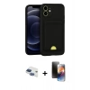 MARSİLYAN™- iPhone 11 Kılıf Vadi Çizgi Prime - Siyah 3D Antistatik Mat Seramik Nano Ekran Koruyucu + Pers Alüminyum Kamera Lens - LT