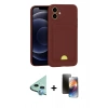 MARSİLYAN™- iPhone 11 Kılıf Vadi Çizgi Prime - Siyah 3D Antistatik Mat Seramik Nano Ekran Koruyucu + Raze Metal Kamera Lens - MI