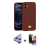 MARSİLYAN™- iPhone 11 Kılıf Vadi Çizgi Prime - Siyah 3D Antistatik Mat Seramik Nano Ekran Koruyucu + Raze Metal Kamera Lens - MR