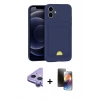 MARSİLYAN™- iPhone 11 Kılıf Vadi Çizgi Prime - Siyah 3D Antistatik Mat Seramik Nano Ekran Koruyucu + Raze Metal Kamera Lens - MR