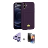 MARSİLYAN™- iPhone 11 Kılıf Vadi Çizgi Prime - Siyah 3D Antistatik Mat Seramik Nano Ekran Koruyucu + Raze Metal Kamera Lens - MR
