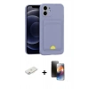 MARSİLYAN™- iPhone 11 Kılıf Vadi Çizgi Prime - Siyah 3D Antistatik Mat Seramik Nano Ekran Koruyucu + Renkli Kamera Lens Koruma Cam - PE