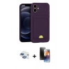 MARSİLYAN™- iPhone 11 Kılıf Vadi Çizgi Prime - Siyah 3D Antistatik Mat Seramik Nano Ekran Koruyucu + Pers Alüminyum Kamera Lens - GI