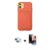 MARSİLYAN™- iPhone 11 Kılıf Vadi Çizgi Prime - Siyah 3D Antistatik Mat Seramik Nano Ekran Koruyucu + Pers Alüminyum Kamera Lens - GI