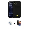 MARSİLYAN™- iPhone 11 Kılıf Vadi Çizgi Prime - Siyah 3D Antistatik Mat Seramik Nano Ekran Koruyucu + Pers Alüminyum Kamera Lens - GI