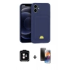 MARSİLYAN™- iPhone 11 Kılıf Vadi Çizgi Prime - Siyah 3D Antistatik Mat Seramik Nano Ekran Koruyucu + PVD Metal Kamera Lens - TU