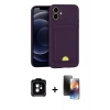 MARSİLYAN™- iPhone 11 Kılıf Vadi Çizgi Prime - Siyah 3D Antistatik Mat Seramik Nano Ekran Koruyucu + PVD Metal Kamera Lens - TU