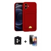 MARSİLYAN™- iPhone 11 Kılıf Vadi Çizgi Prime - Siyah 3D Antistatik Mat Seramik Nano Ekran Koruyucu + PVD Metal Kamera Lens - TU