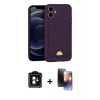 MARSİLYAN™- iPhone 11 Kılıf Vadi Çizgi Prime - Siyah 3D Antistatik Mat Seramik Nano Ekran Koruyucu + PVD Metal Kamera Lens - YL