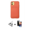 MARSİLYAN™- iPhone 11 Kılıf Vadi Çizgi Prime - Siyah 3D Antistatik Mat Seramik Nano Ekran Koruyucu + Raze Metal Kamera Lens - GS