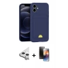MARSİLYAN™- iPhone 11 Kılıf Vadi Çizgi Prime - Siyah 3D Antistatik Mat Seramik Nano Ekran Koruyucu + Raze Metal Kamera Lens - GS
