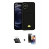 MARSİLYAN™- iPhone 11 Kılıf Vadi Çizgi Prime - Siyah 3D Antistatik Mat Seramik Nano Ekran Koruyucu + Kamera Lens Koruma Cam - SF