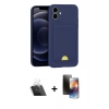 MARSİLYAN™- iPhone 11 Kılıf Vadi Çizgi Prime - Siyah 3D Antistatik Mat Seramik Nano Ekran Koruyucu + Kamera Lens Koruma Cam - SF