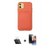 MARSİLYAN™- iPhone 11 Kılıf Vadi Çizgi Prime - Siyah 3D Antistatik Mat Seramik Nano Ekran Koruyucu + Kamera Lens Koruma Cam - SF