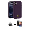 MARSİLYAN™- iPhone 11 Kılıf Vadi Çizgi Prime - Siyah 3D Antistatik Mat Seramik Nano Ekran Koruyucu + Kamera Lens Koruma Cam - SF
