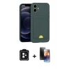 MARSİLYAN™- iPhone 11 Kılıf Vadi Çizgi Prime - Siyah 3D Antistatik Mat Seramik Nano Ekran Koruyucu + PVD Metal Kamera Lens - SH
