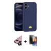 MARSİLYAN™- iPhone 11 Kılıf Vadi Çizgi Prime - Siyah 3D Antistatik Mat Seramik Nano Ekran Koruyucu + Raze Metal Kamera Lens - SH
