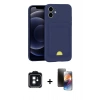 MARSİLYAN™- iPhone 11 Kılıf Vadi Çizgi Prime - Siyah 3D Antistatik Mat Seramik Nano Ekran Koruyucu + PVD Metal Kamera Lens - SH
