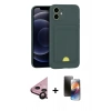 MARSİLYAN™- iPhone 11 Kılıf Vadi Çizgi Prime - Siyah 3D Antistatik Mat Seramik Nano Ekran Koruyucu + Raze Metal Kamera Lens - SH