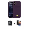 MARSİLYAN™- iPhone 11 Kılıf Vadi Çizgi Prime - Siyah 3D Antistatik Mat Seramik Nano Ekran Koruyucu + PVD Metal Kamera Lens - SH