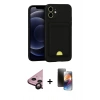 MARSİLYAN™- iPhone 11 Kılıf Vadi Çizgi Prime - Siyah 3D Antistatik Mat Seramik Nano Ekran Koruyucu + Raze Metal Kamera Lens - SH