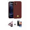 MARSİLYAN™- iPhone 11 Kılıf Vadi Çizgi Prime - Siyah 3D Antistatik Mat Seramik Nano Ekran Koruyucu + Raze Metal Kamera Lens - SH