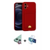 MARSİLYAN™- iPhone 11 Kılıf Vadi Çizgi Prime - Siyah 3D Antistatik Seramik Nano Ekran Koruyucu + Raze Metal Kamera Lens - KI