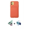 MARSİLYAN™- iPhone 11 Kılıf Vadi Çizgi Prime - Siyah 3D Antistatik Seramik Nano Ekran Koruyucu + Raze Metal Kamera Lens - KI