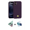 MARSİLYAN™- iPhone 11 Kılıf Vadi Çizgi Prime - Siyah 3D Antistatik Seramik Nano Ekran Koruyucu + Raze Metal Kamera Lens - KI