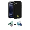 MARSİLYAN™- iPhone 11 Kılıf Vadi Çizgi Prime - Siyah 3D Antistatik Seramik Nano Ekran Koruyucu + Raze Metal Kamera Lens - KI