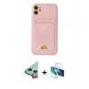 MARSİLYAN™- iPhone 11 Kılıf Vadi Çizgi Prime - Siyah 3D Antistatik Seramik Nano Ekran Koruyucu + Raze Metal Kamera Lens - KI