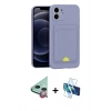 MARSİLYAN™- iPhone 11 Kılıf Vadi Çizgi Prime - Siyah 3D Antistatik Seramik Nano Ekran Koruyucu + Raze Metal Kamera Lens - KI