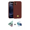 MARSİLYAN™- iPhone 11 Kılıf Vadi Çizgi Prime - Siyah 3D Antistatik Seramik Nano Ekran Koruyucu + Raze Metal Kamera Lens - KI