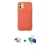 MARSİLYAN™- iPhone 11 Kılıf Vadi Çizgi Prime - Siyah 3D Antistatik Seramik Nano Ekran Koruyucu + Pers Alüminyum Kamera Lens - LT