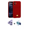 MARSİLYAN™- iPhone 11 Kılıf Vadi Çizgi Prime - Siyah 3D Antistatik Seramik Nano Ekran Koruyucu + Raze Metal Kamera Lens - MR