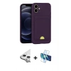 MARSİLYAN™- iPhone 11 Kılıf Vadi Çizgi Prime - Siyah 3D Antistatik Seramik Nano Ekran Koruyucu + Raze Metal Kamera Lens - GS