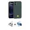 MARSİLYAN™- iPhone 11 Kılıf Vadi Çizgi Prime - Siyah 3D Antistatik Seramik Nano Ekran Koruyucu + Raze Metal Kamera Lens - GS