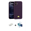 MARSİLYAN™- iPhone 11 Kılıf Vadi Çizgi Prime - Siyah 3D Antistatik Seramik Nano Ekran Koruyucu + Renkli Kamera Lens Koruma Cam - SI